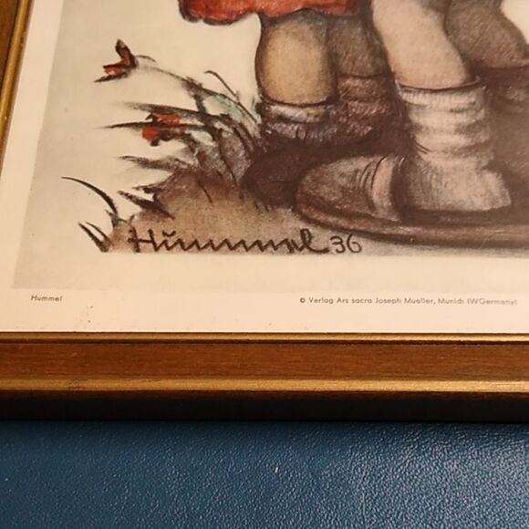 Hummel Framed Art Print with Gold Frame 1983 Official Price Guide to Hummel's - Picture 4 of 11